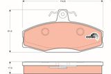 TRW Комплект тормозных колодок, дисковый тормоз GDB1280