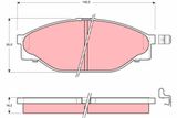 TRW Комплект тормозных колодок, дисковый тормоз GDB3109
