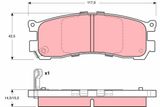 TRW Комплект тормозных колодок, дисковый тормоз GDB3179
