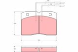TRW Комплект тормозных колодок, дисковый тормоз GDB343