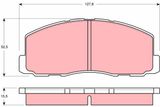 TRW Комплект тормозных колодок, дисковый тормоз GDB355