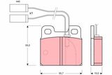 TRW Комплект тормозных колодок, дисковый тормоз GDB363