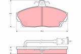 TRW Комплект тормозных колодок, дисковый тормоз GDB479