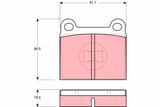 TRW Комплект тормозных колодок, дисковый тормоз GDB663