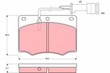 TRW Комплект тормозных колодок, дисковый тормоз GDB691