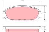 TRW Комплект тормозных колодок, дисковый тормоз GDB745