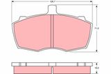 TRW Комплект тормозных колодок, дисковый тормоз GDB760