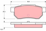 TRW Комплект тормозных колодок, дисковый тормоз GDB775