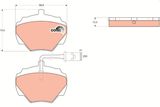 TRW Комплект тормозных колодок, дисковый тормоз GDB976