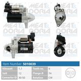 MEAT & DORIA Startmotor 5010039