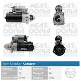 MEAT & DORIA Startmotor 5010091