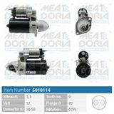 MEAT & DORIA Startmotor 5010114