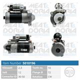 MEAT & DORIA Startmotor 5010196