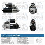 MEAT & DORIA Startmotor 5010272
