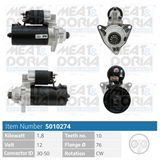 MEAT & DORIA Startmotor 5010274