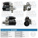 MEAT & DORIA Startmotor 5010309
