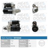 MEAT & DORIA Startmotor 5010344