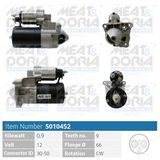 MEAT & DORIA Startmotor 5010452