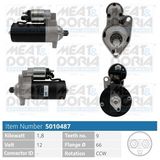 MEAT & DORIA Startmotor 5010487