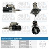 MEAT & DORIA Startmotor 5010499