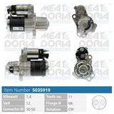 MEAT & DORIA Startmotor 5035919