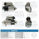 MEAT & DORIA Startmotor 5068709