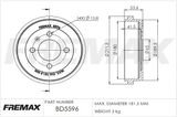 FREMAX Тормозной барабан BD-5596