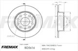 FREMAX Тормозной диск BD-5616
