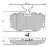 FREMAX Комплект тормозных колодок, дисковый тормоз FBP-1162