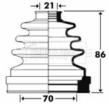 BORG & BECK Paljekumi, vetoakseli BCB2899