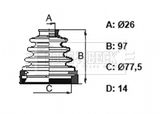 BORG & BECK Bälgar, drivaxel BCB6158