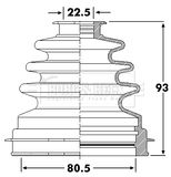 BORG & BECK Bälgar, drivaxel BCB6260
