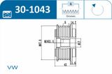 IJS GROUP Frihjulskoppling, generator 30-1043