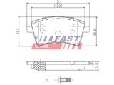 FAST Комплект тормозных колодок, дисковый тормоз FT29527