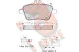 R BRAKE Комплект тормозных колодок, дисковый тормоз RB2039-067