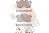 R BRAKE Комплект тормозных колодок, дисковый тормоз RB2072-066