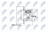 NTY Ledsats, drivaxel NPW-VW-011