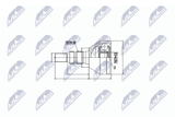 NTY Ledsats, drivaxel NPZ-DW-027
