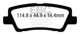 EBC Brakes Bremžu uzliku kompl., Disku bremzes DP43012R
