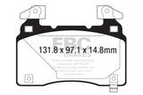 EBC Brakes Bremžu uzliku kompl., Disku bremzes DP53028NDX