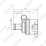 GMB Lisaveepump (jahutusvee ringlussüsteem) GEW-VW003