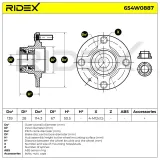 RIDEX Pyöränlaakerisarja 654W0887