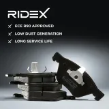 RIDEX Комплект тормозных колодок, дисковый тормоз 402B1824