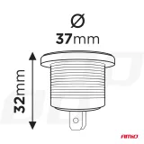 AMiO Süvistatav Digitaalne Voltmeeter 12V / 24V 02852