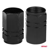 AMiO Mustat Alumiiniset Venttiilinhatut 02237