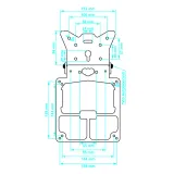 LAMPA Universāls Alumīnija Numurzīmes Turētājs - Melns 90153