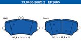 ATE Комплект тормозных колодок, дисковый тормоз 13.0480-2665.2