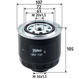 VALEO Bränslefilter 587737