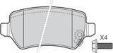VALEO Bromsbeläggssats, skivbroms 598584