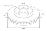 VALEO Тормозной диск 672616